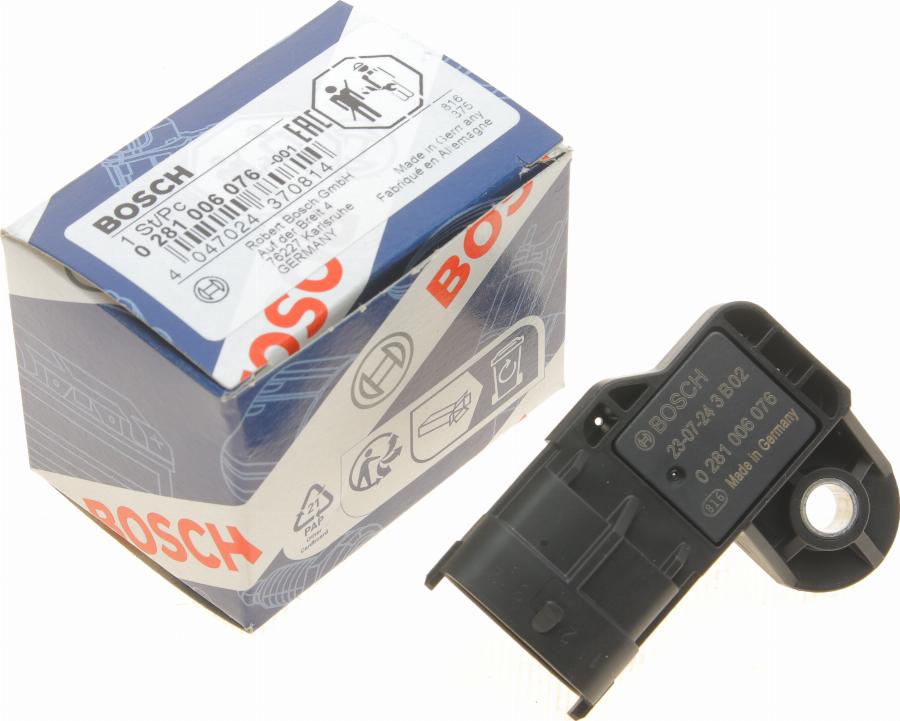 BOSCH 0 281 006 076 - Датчик, тиск наддуву autozip.com.ua