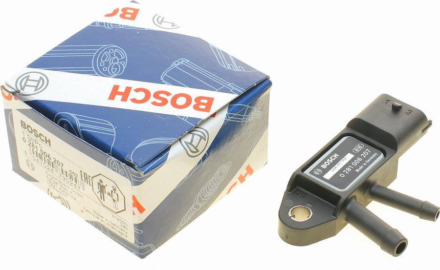 BOSCH 0 281 006 207 - Датчик, тиск вихлопних газів autozip.com.ua