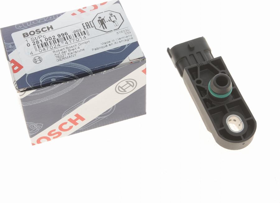 BOSCH 0 281 002 996 - Датчик, тиск наддуву autozip.com.ua