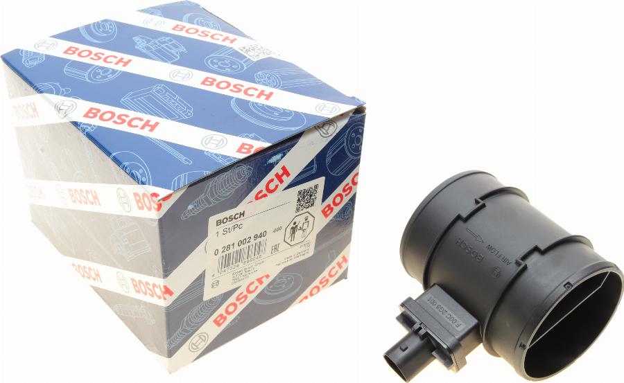 BOSCH 0 281 002 940 - Датчик потоку, маси повітря autozip.com.ua