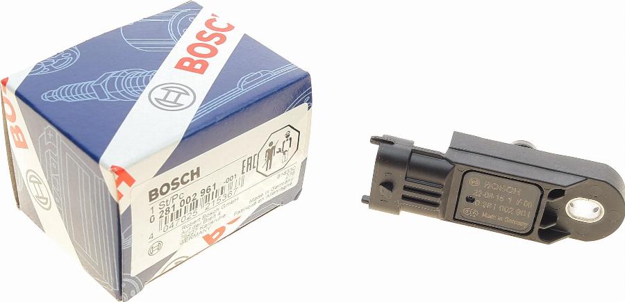 BOSCH 0 281 002 961 - Датчик, тиск наддуву autozip.com.ua