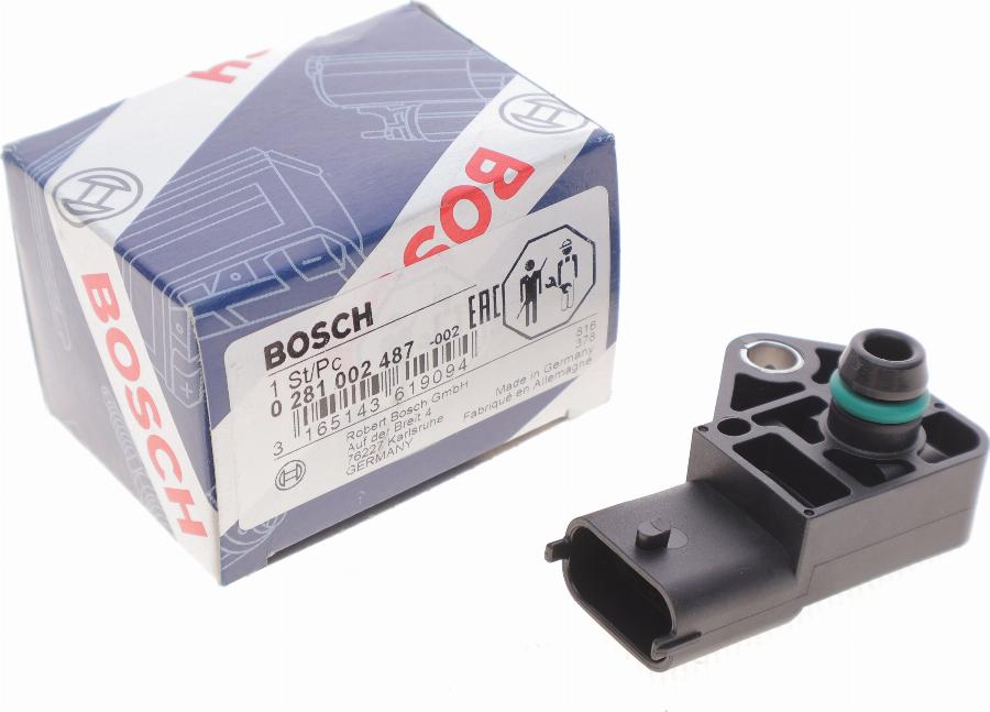 BOSCH 0 281 002 487 - Датчик, тиск наддуву autozip.com.ua