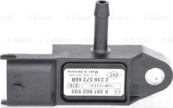 BOSCH 0 281 002 593 - Датчик давл. наддува пр-во Bosch autozip.com.ua