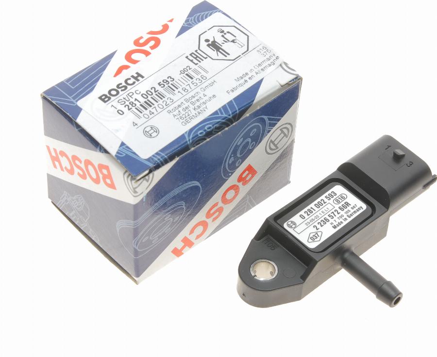 BOSCH 0 281 002 593 - Датчик, тиск наддуву autozip.com.ua