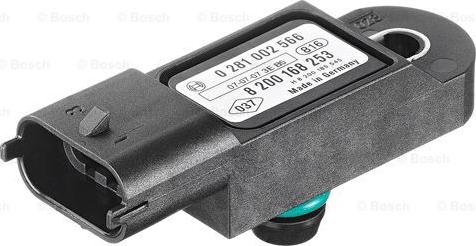 BOSCH 0 281 002 566 - Датчик, тиск наддуву autozip.com.ua