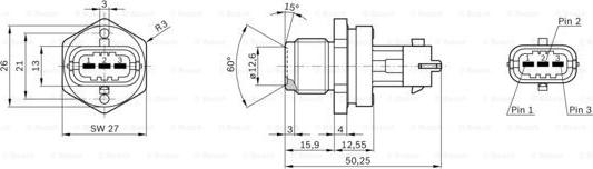 BOSCH 0 281 002 841 - Датчик, тиск подачі палива autozip.com.ua
