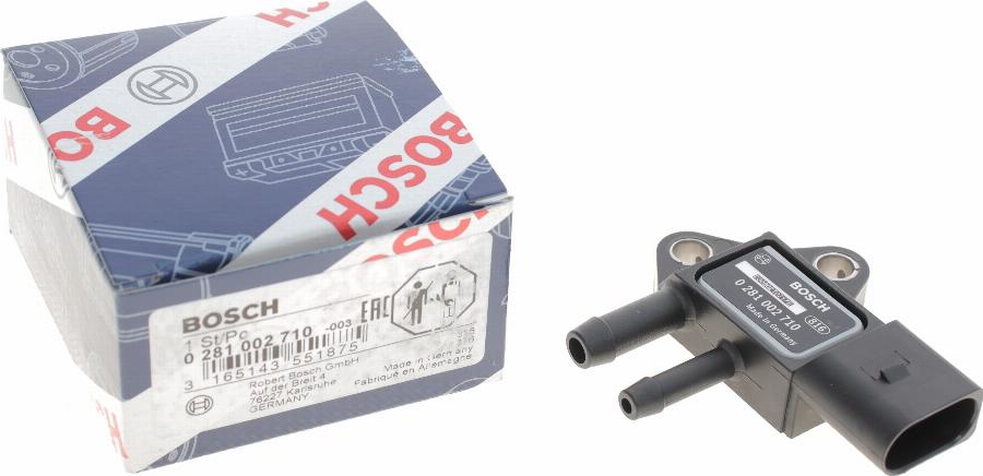 BOSCH 0 281 002 710 - Датчик, тиск вихлопних газів autozip.com.ua