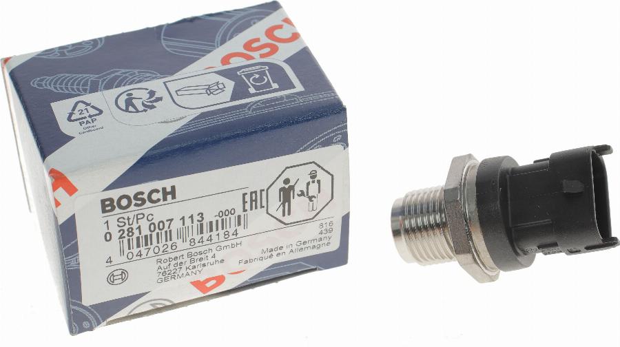 BOSCH 0 281 007 113 - Датчик, тиск подачі палива autozip.com.ua