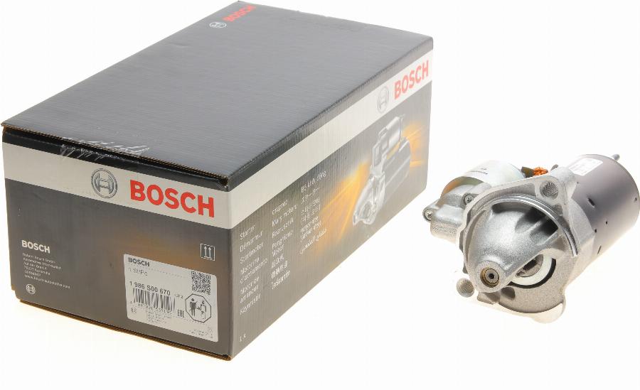 BOSCH 1 986 S00 670 - Стартер autozip.com.ua