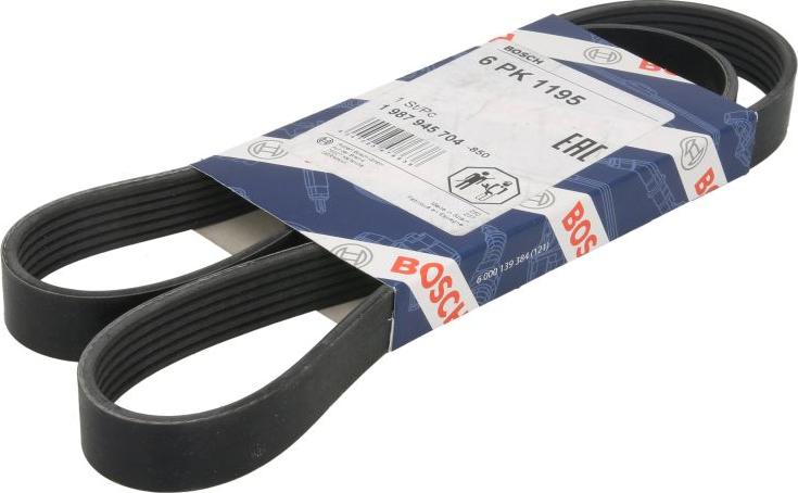 BOSCH 1 987 945 704 - Поліклиновий ремінь autozip.com.ua