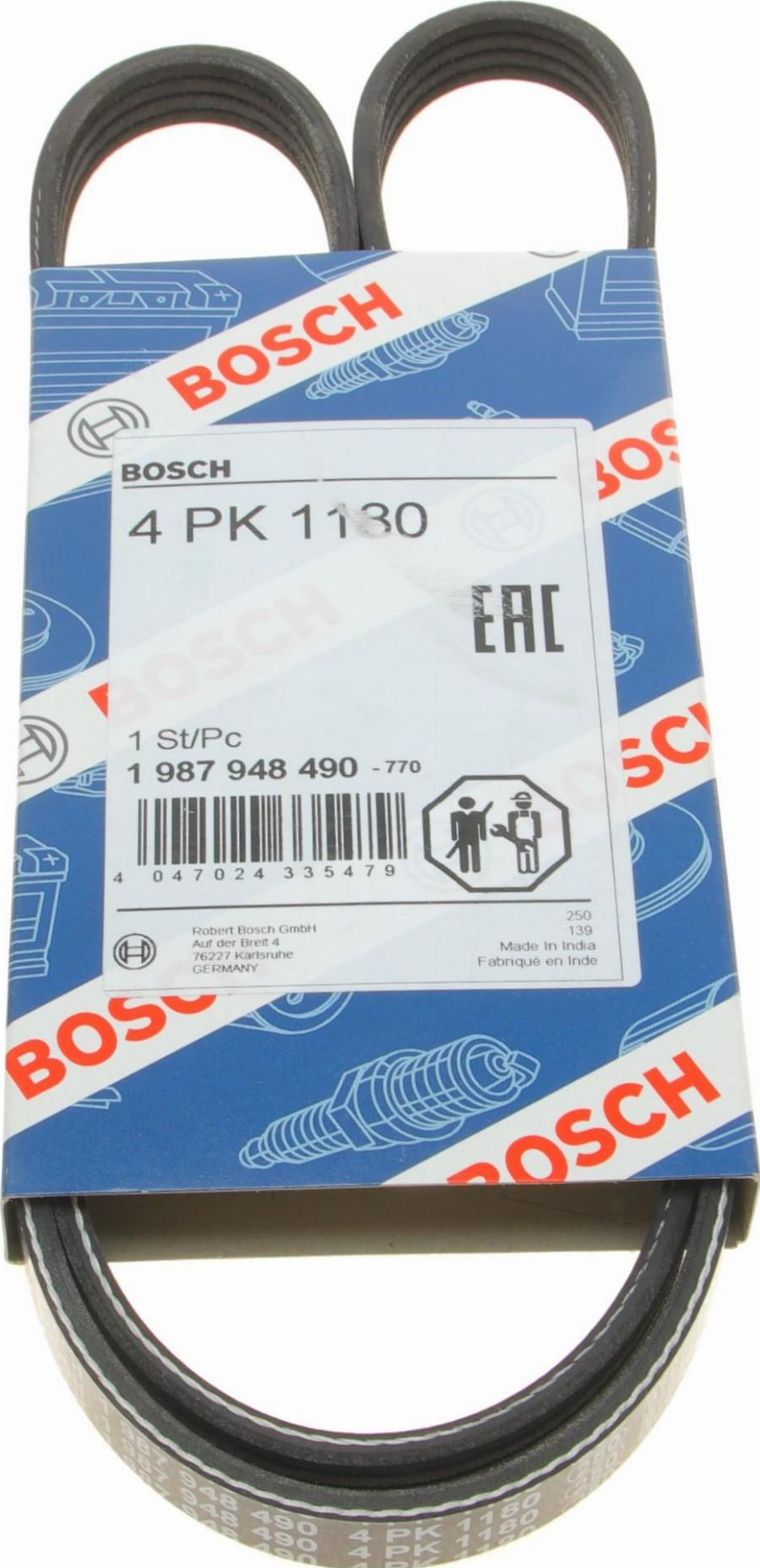 BOSCH 1 987 948 490 - Поліклиновий ремінь autozip.com.ua