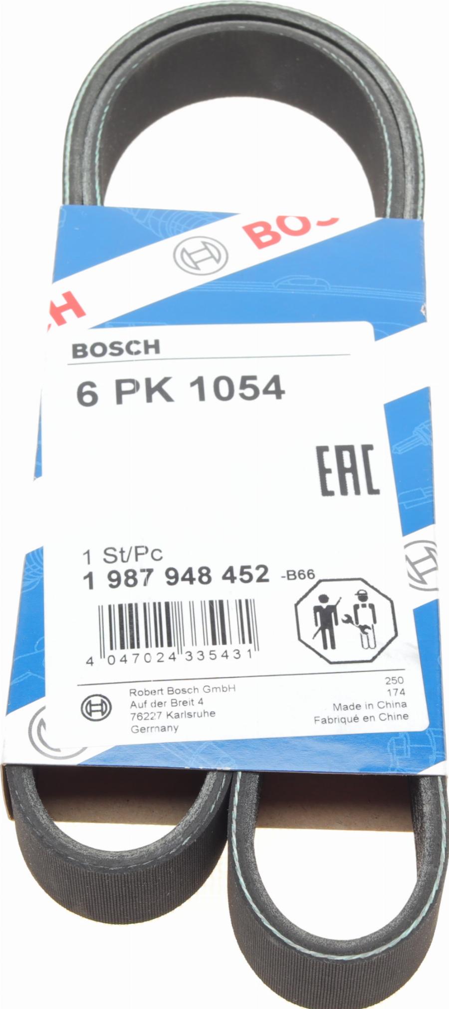 BOSCH 1 987 948 452 - Поліклиновий ремінь autozip.com.ua