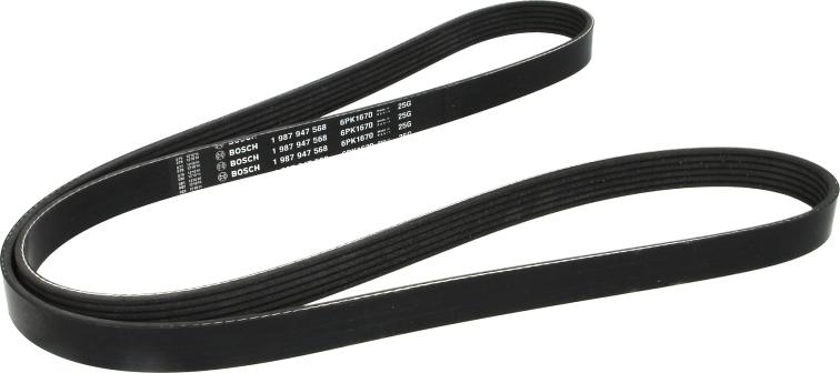 BOSCH 1 987 947 568 - Поліклиновий ремінь autozip.com.ua