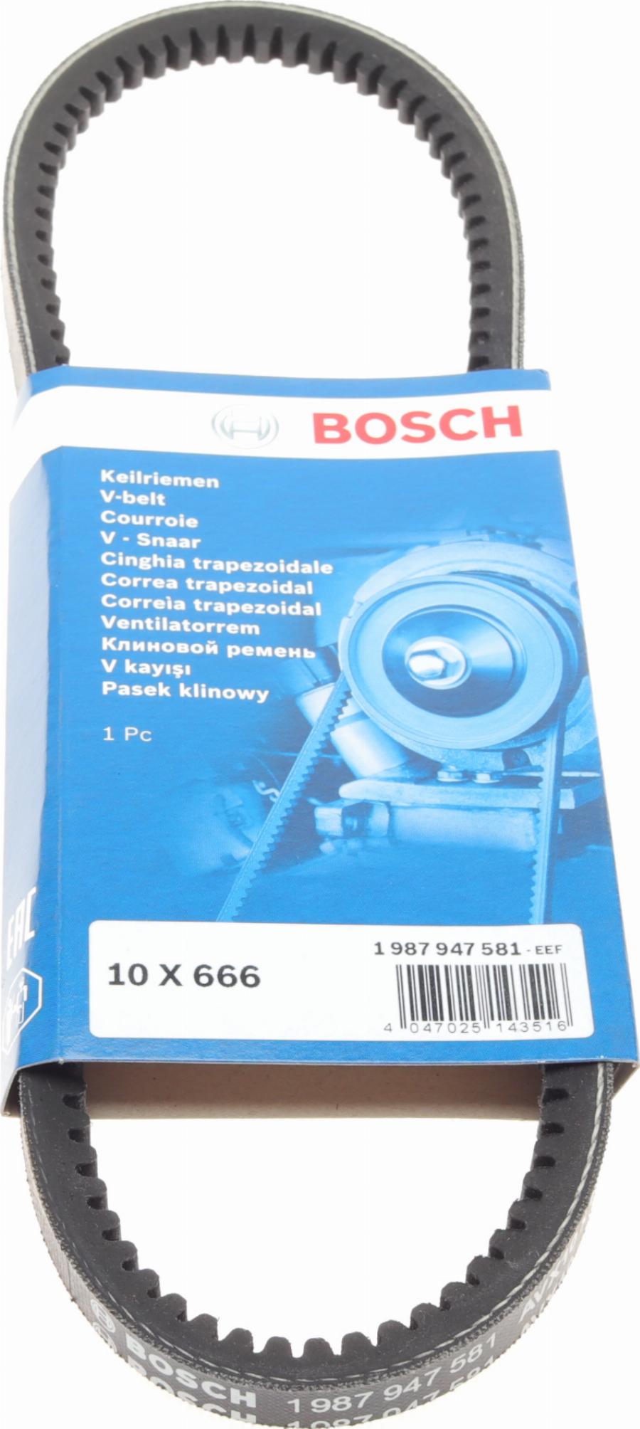 BOSCH 1 987 947 581 - Клиновий ремінь autozip.com.ua