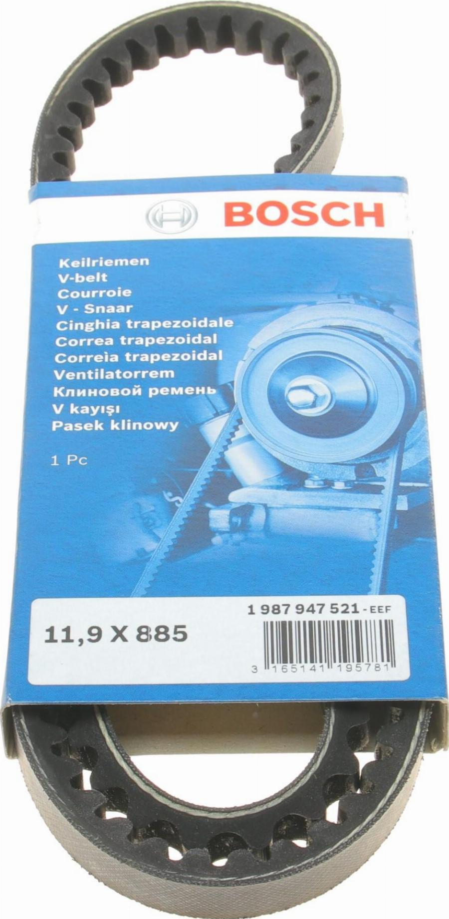 BOSCH 1 987 947 521 - Клиновий ремінь autozip.com.ua