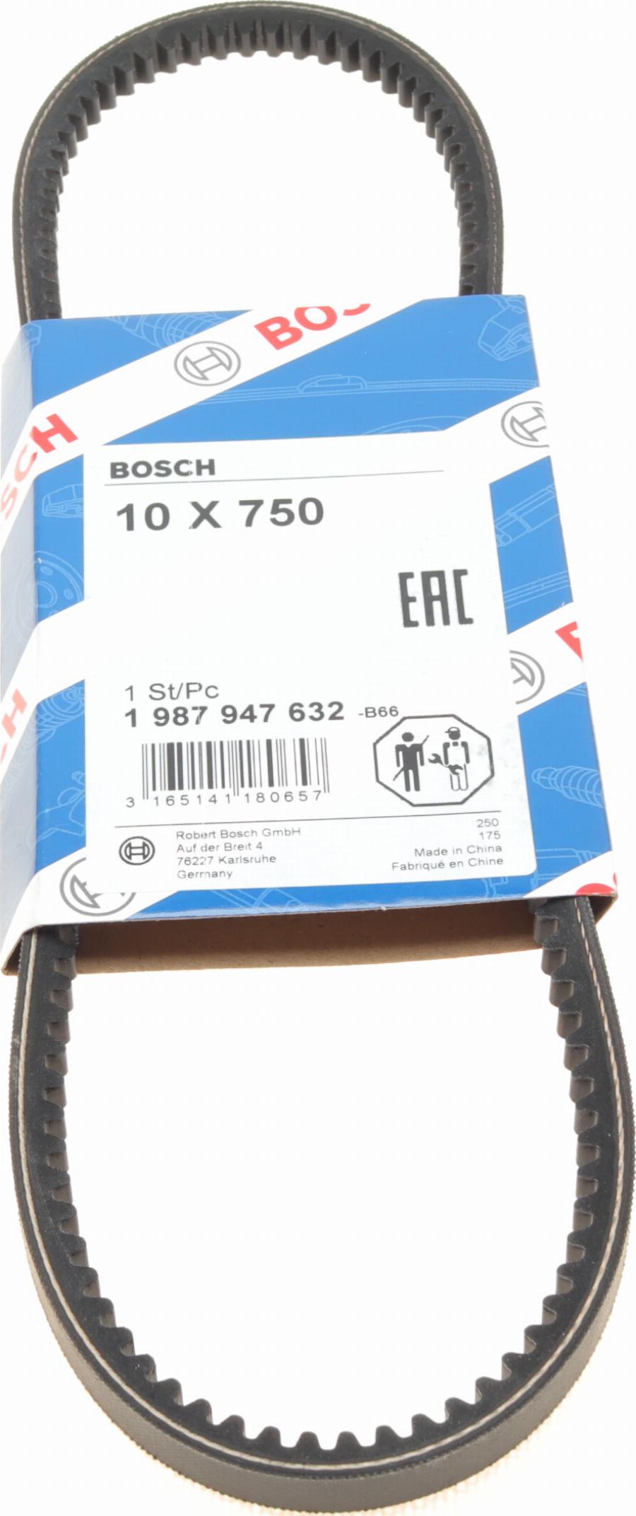 BOSCH 1 987 947 632 - Клиновий ремінь autozip.com.ua