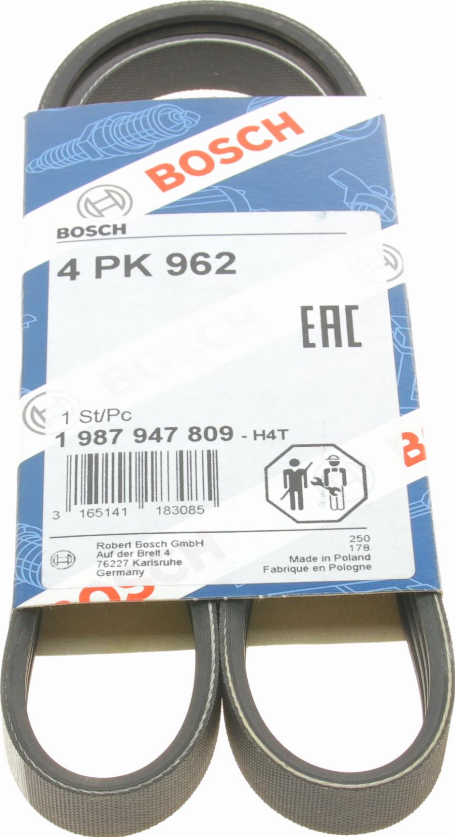 BOSCH 1 987 947 809 - Поліклиновий ремінь autozip.com.ua