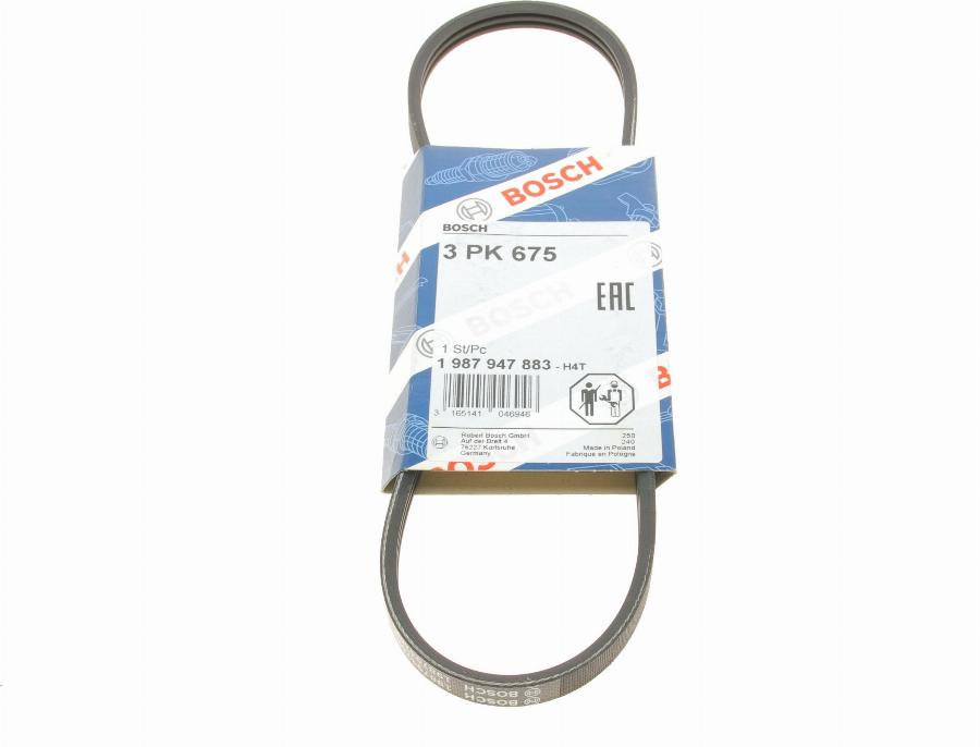 BOSCH 1 987 947 883 - Поліклиновий ремінь autozip.com.ua