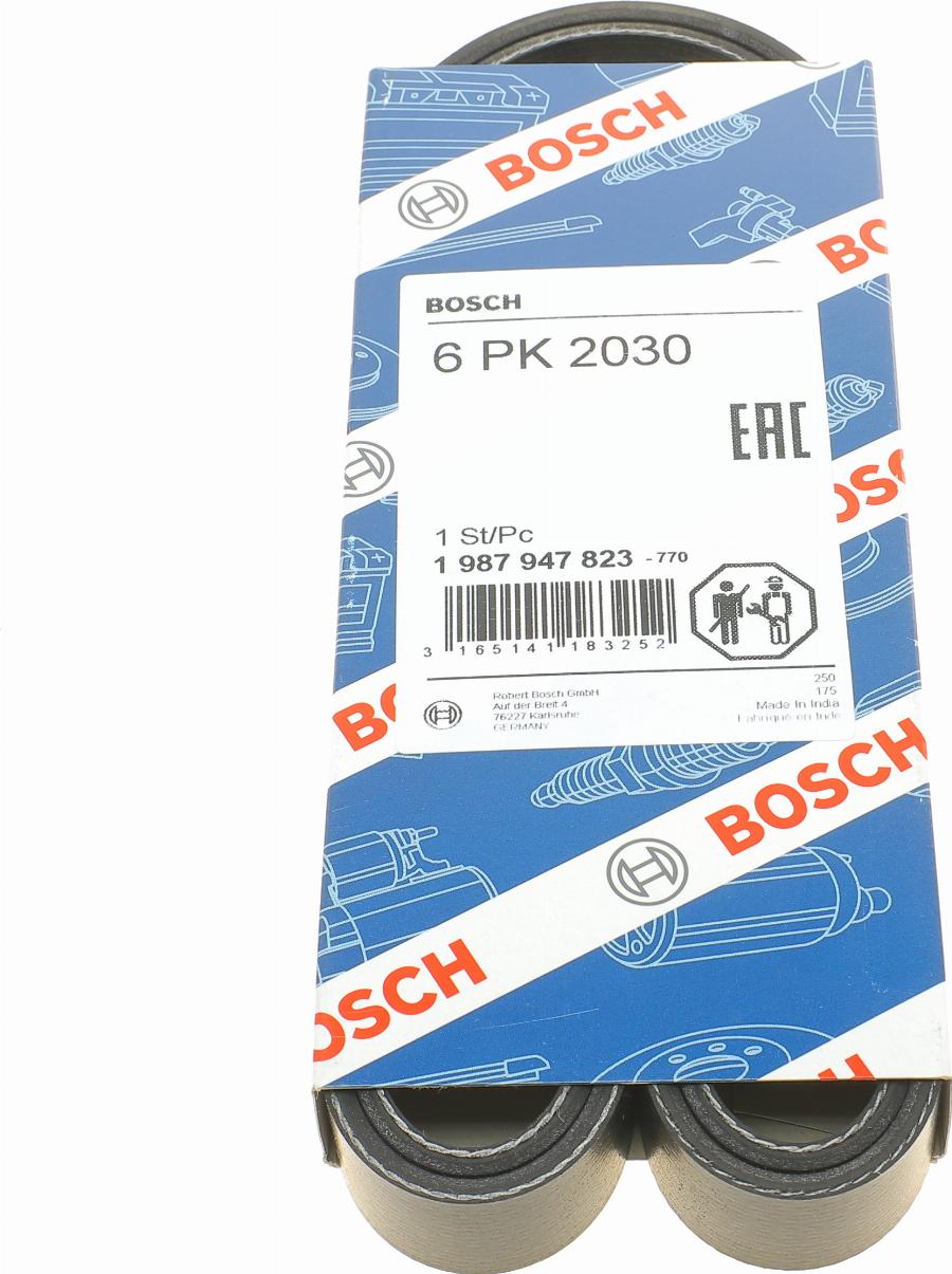 BOSCH 1 987 947 823 - Поліклиновий ремінь autozip.com.ua