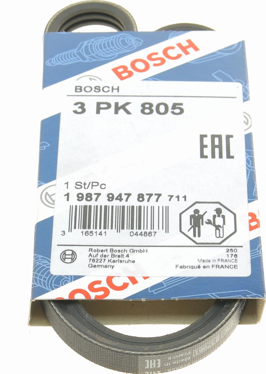 BOSCH 1 987 947 877 - Поліклиновий ремінь autozip.com.ua