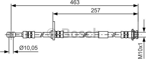 BOSCH 1 987 481 401 - Гальмівний шланг autozip.com.ua