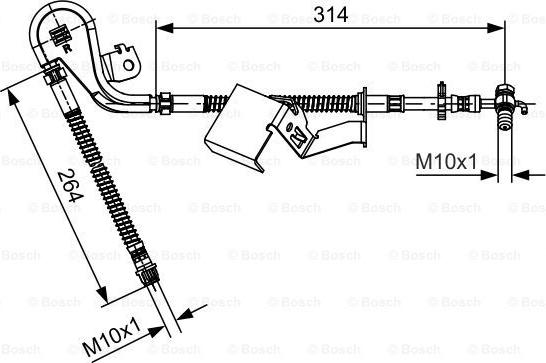 BOSCH 1 987 481 471 - Гальмівний шланг autozip.com.ua