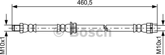 BOSCH 1 987 481 598 - Гальмівний шланг autozip.com.ua