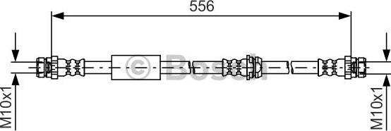 BOSCH 1 987 481 593 - Гальмівний шланг autozip.com.ua