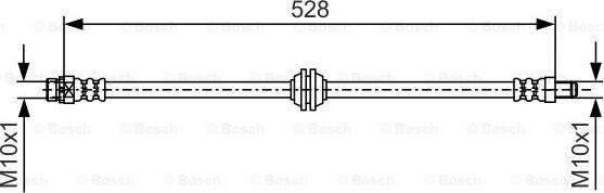 BOSCH 1 987 481 542 - Гальмівний шланг autozip.com.ua