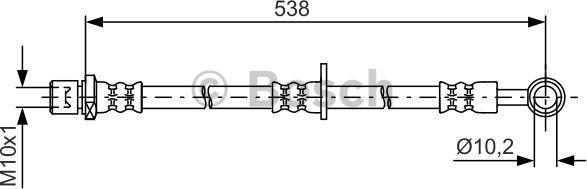 BOSCH 1 987 481 606 - Гальмівний шланг autozip.com.ua