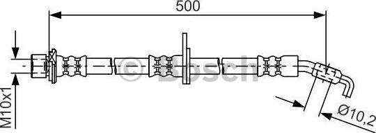 BOSCH 1 987 481 614 - Гальмівний шланг autozip.com.ua