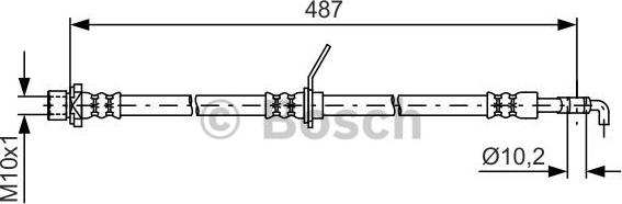 BOSCH 1 987 481 633 - Гальмівний шланг autozip.com.ua