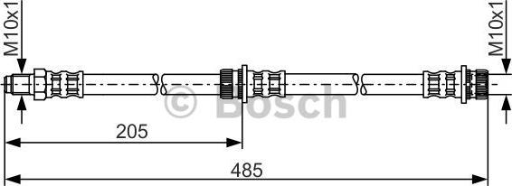 BOSCH 1 987 481 055 - Гальмівний шланг autozip.com.ua