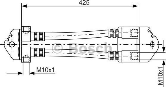 BOSCH 1 987 481 073 - Гальмівний шланг autozip.com.ua