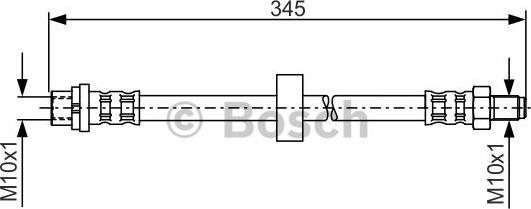 BOSCH 1 987 481 168 - Гальмівний шланг autozip.com.ua