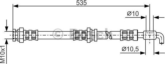 BOSCH 1 987 481 112 - Гальмівний шланг autozip.com.ua