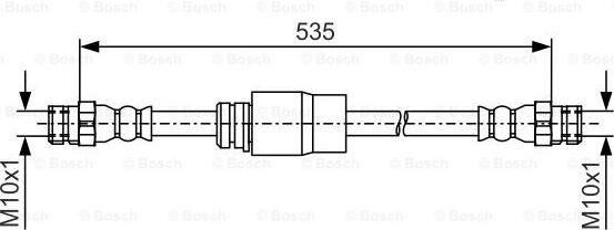 BOSCH 1 987 481 184 - Гальмівний шланг autozip.com.ua