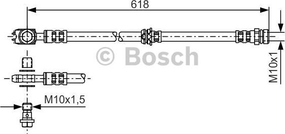 BOSCH 1 987 481 173 - Гальмівний шланг autozip.com.ua