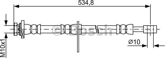 BOSCH 1 987 481 850 - Гальмівний шланг autozip.com.ua