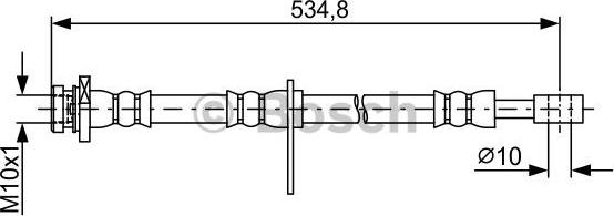 BOSCH 1 987 481 851 - Гальмівний шланг autozip.com.ua