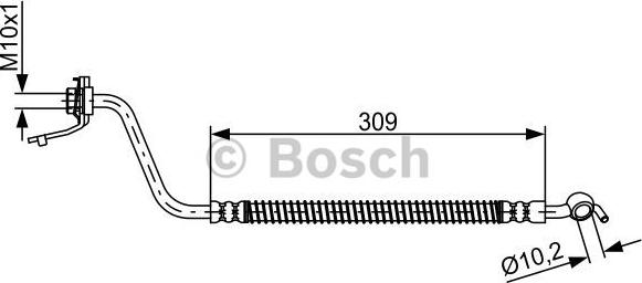 BOSCH 1 987 481 877 - Гальмівний шланг autozip.com.ua