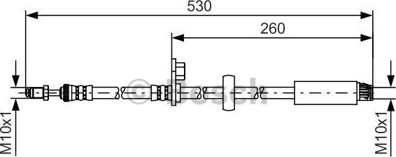 BOSCH 1 987 481 395 - Гальмівний шланг autozip.com.ua