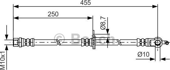 BOSCH 1 987 481 389 - Гальмівний шланг autozip.com.ua