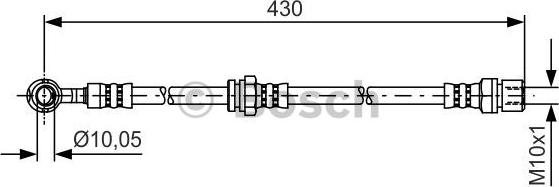 BOSCH 1 987 481 384 - Гальмівний шланг autozip.com.ua