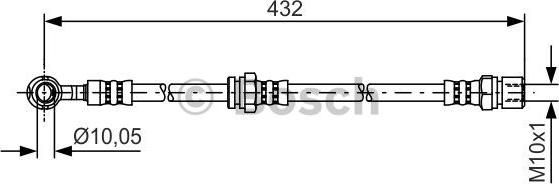 BOSCH 1 987 481 383 - Гальмівний шланг autozip.com.ua