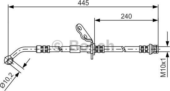 BOSCH 1 987 481 382 - Гальмівний шланг autozip.com.ua