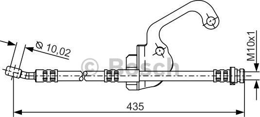 BOSCH 1 987 481 299 - Гальмівний шланг autozip.com.ua