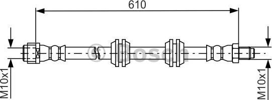 BOSCH 1 987 481 744 - Гальмівний шланг autozip.com.ua