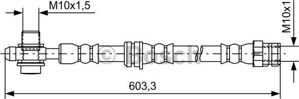 BOSCH 1 987 481 742 - Гальмівний шланг autozip.com.ua