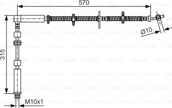 BOSCH 1 987 481 A64 - Гальмівний шланг autozip.com.ua